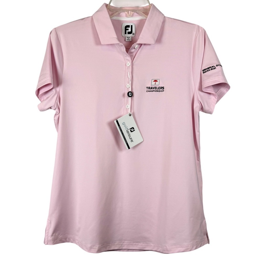 NWT FootJoy Women's SHORT SLEEVE ESSENTIAL SHIRT Travelers Championship, Medium